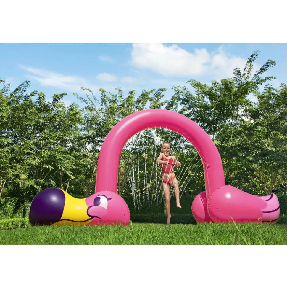 Jumbo Wassersprinkler 'Flamingo' pink 340 x 110 x 192 cm
