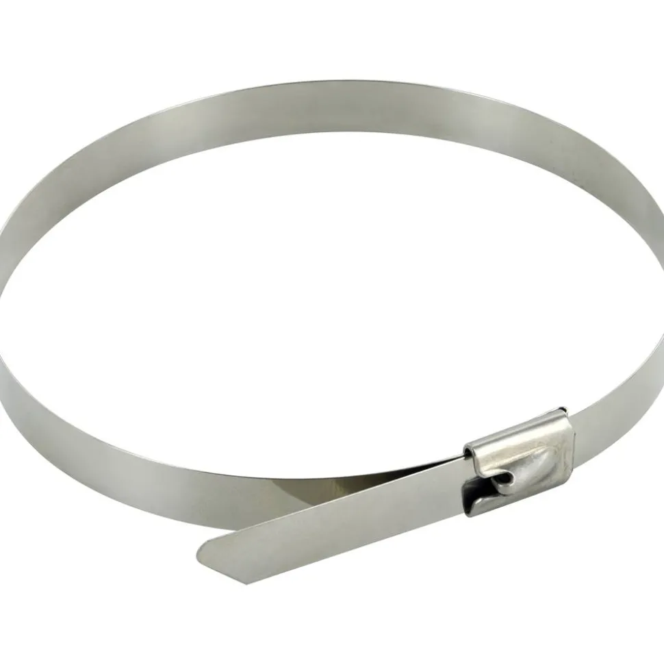 Kabelbinder-Set Edelstahl silbern 25 cm 10 Stück