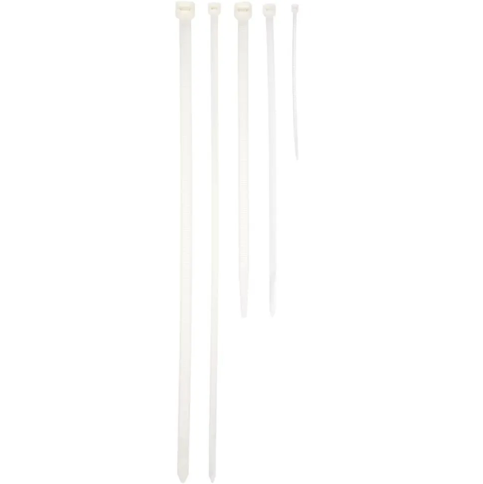 Kabelbinder-Set weiß 250 Stück