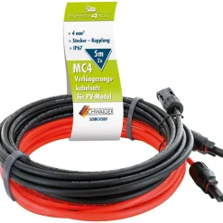 Kabel-Set für Solarpanel 'MC4' 4 mm² Länge 5 m