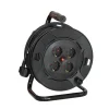 Kabeltrommel 4-fach schwarz 15 m