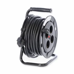 Kabeltrommel 4-fach schwarz 25 m
