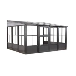 Kaltwintergarten 'Mural 1013' anthrazit 309 x 404 cm, mit Hardtop