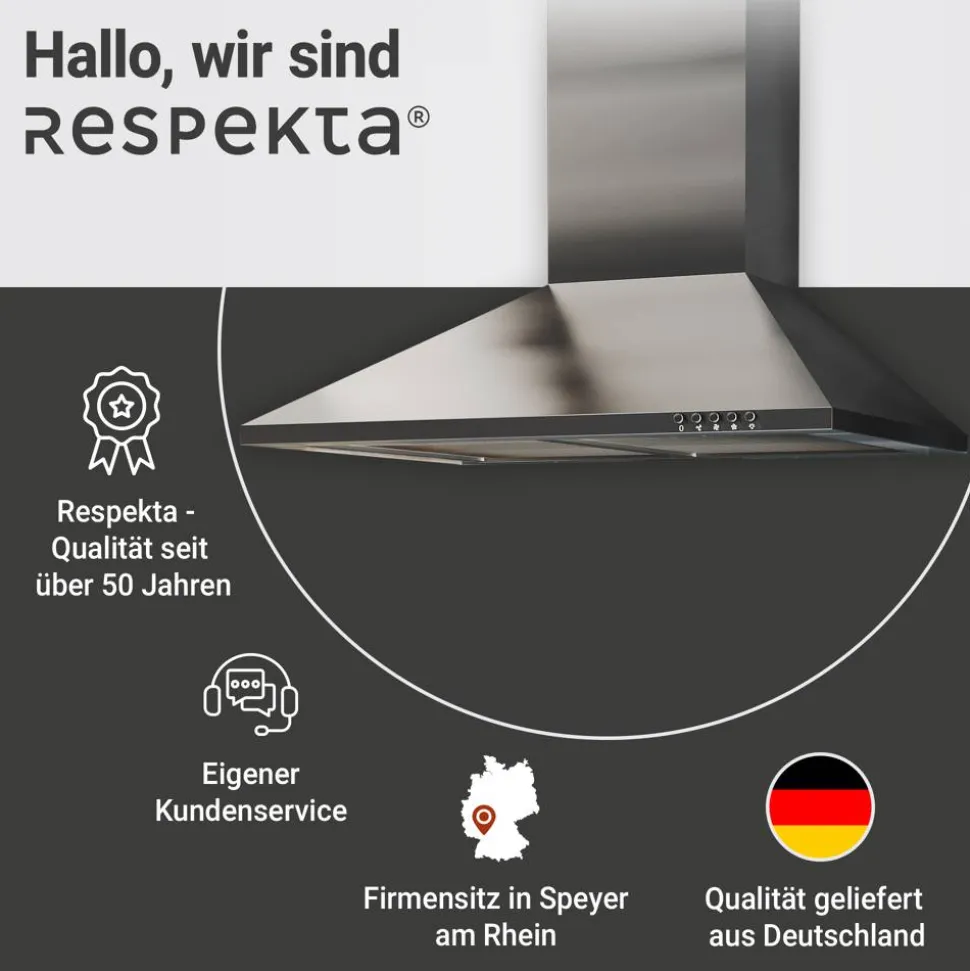 Kaminhaube 'CH22058IXB' Edelstahl 60 cm