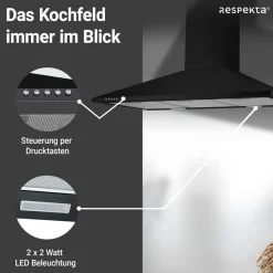 Kaminhaube 'CH22055-90S' Metall 90 cm