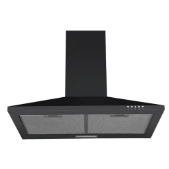 Kaminhaube 'Karena' schwarz matt Metall pulverbeschichtet 60 cm