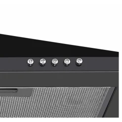 Kaminhaube 'Karena' schwarz matt Metall pulverbeschichtet 60 cm
