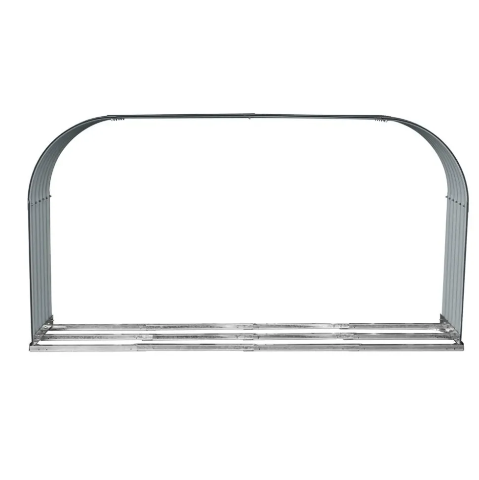 Kaminholzregal anthrazit Stahl 46 x 212 x 111 cm