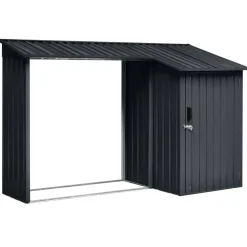 Kaminholzregal anthrazit 270 x 105 x 158 cm