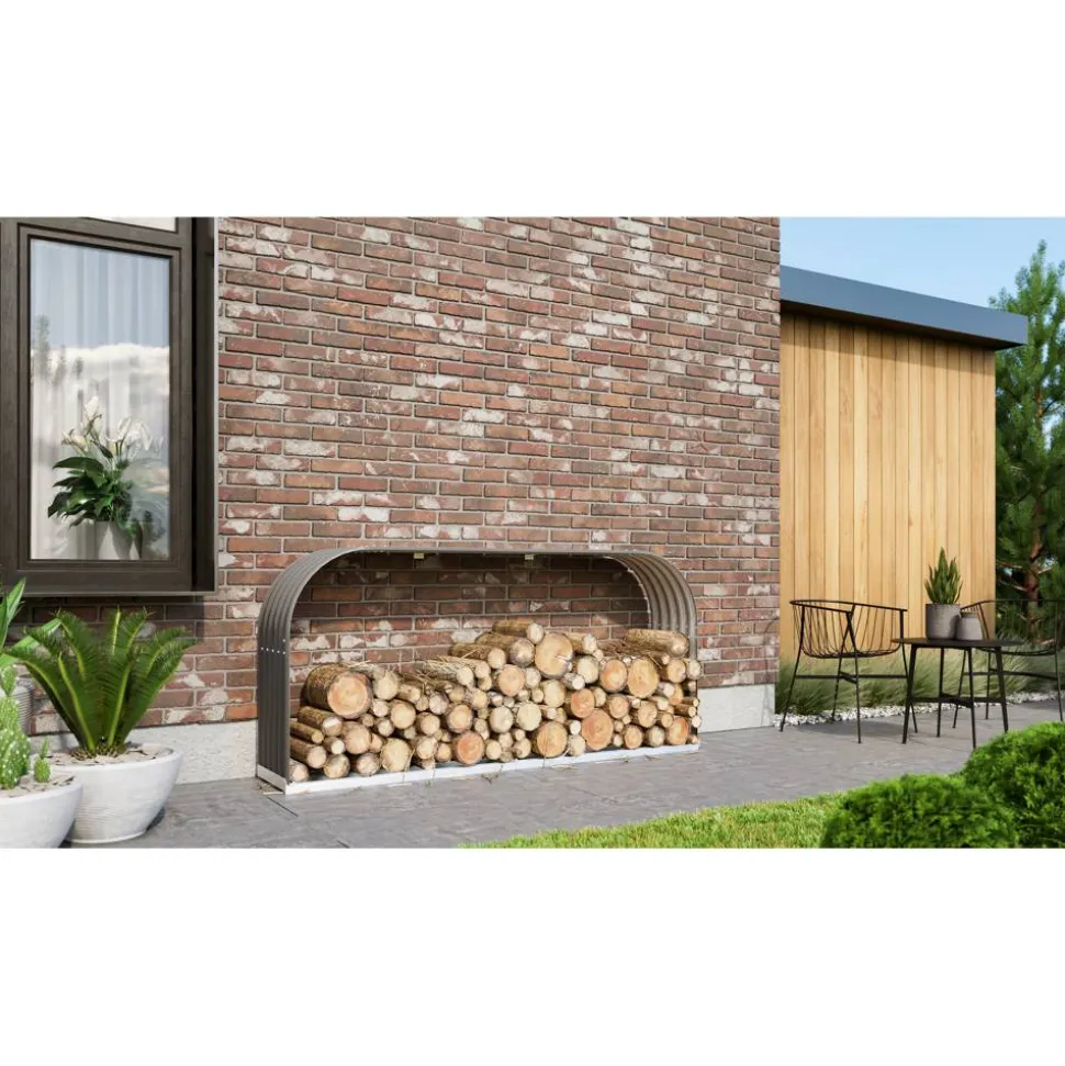 Kaminholzregal 'Ardor 401' granit 210 x 100 x 41 cm