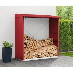 Kaminholzregal 'Elegant Typ 2' purpurrot 102,5 x 181,4 x 198 cm