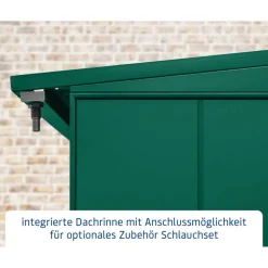 Kaminholzregal 'Elegant Typ 2' moosgrün 102,5 x 181,4 x 198 cm