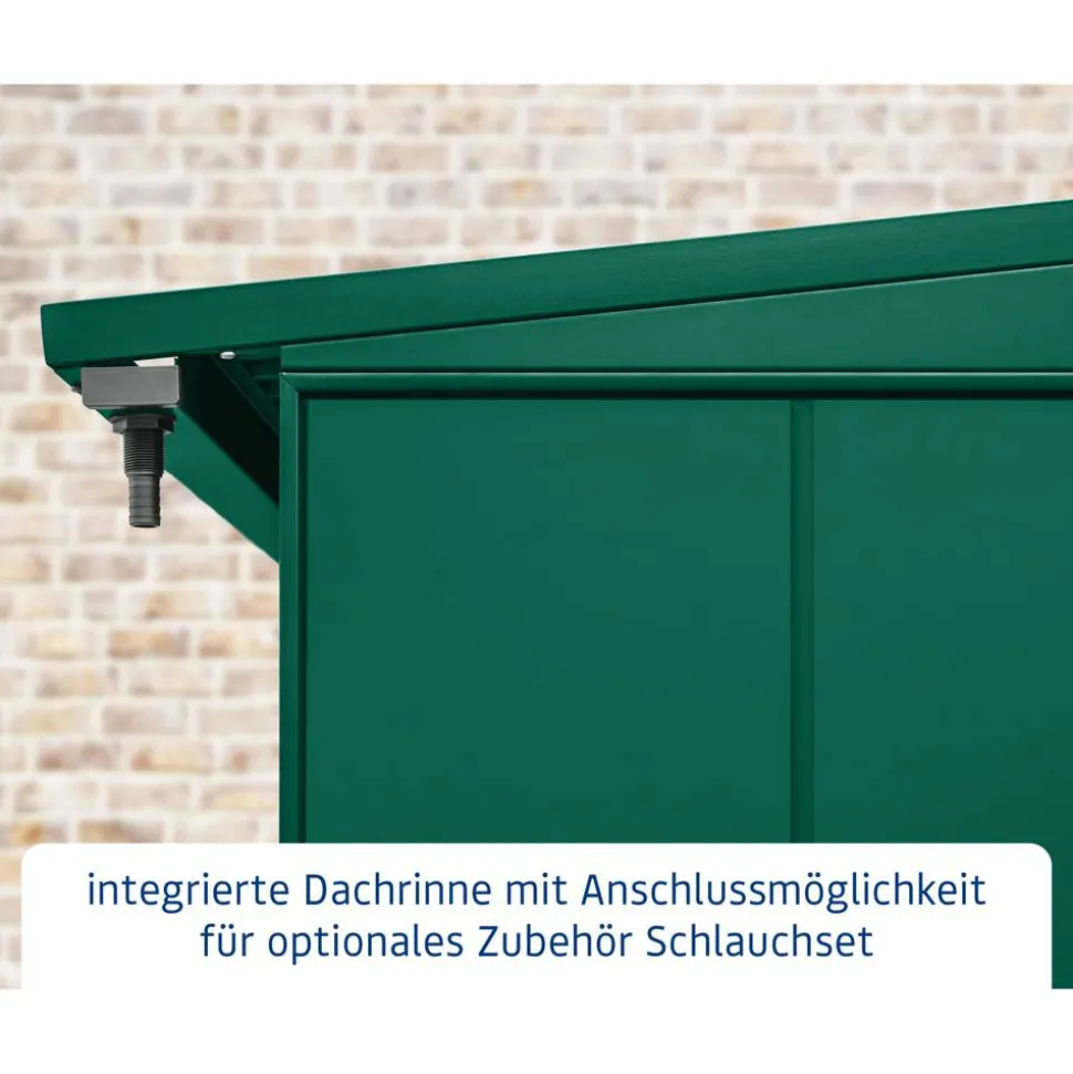 Kaminholzregal 'Elegant Typ 2' moosgrün 102,5 x 181,4 x 198 cm