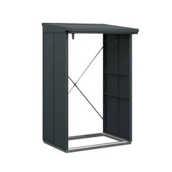 Kaminholzregal 'Elegant Typ 1' anthrazitgrau 122,7 x 198 x 102,5 cm