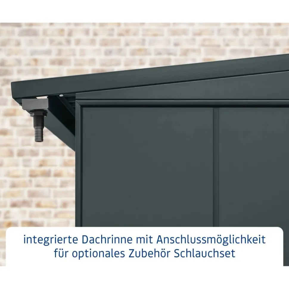Kaminholzregal 'Elegant Typ 2' anthrazitgrau 181,4 x 198 x 102,5 cm