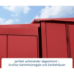Kaminholzregal 'Elegant Typ 1' purpurrot 102,5 x 122,7 x 198 cm