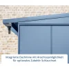 Kaminholzregal 'Elegant Typ 1' taubenblau 122,7 x 198 x 102,5 cm