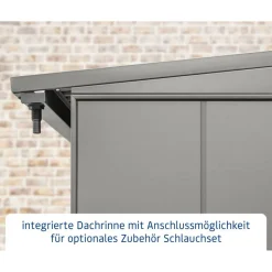 Kaminholzregal 'Elegant Typ 2' grau 181,4 x 198 x 102,5 cm