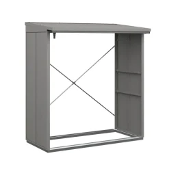 Kaminholzregal 'Elegant Typ 2' grau 181,4 x 198 x 102,5 cm
