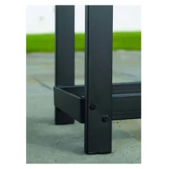 Kaminholzregal inklusive Abdeckung schwarz Stahl 36 x 120 x 119 cm