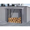 Kaminholzregal L anthrazit 163 x 89 x 154 cm