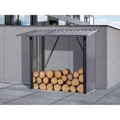 Kaminholzregal L anthrazit 163 x 89 x 154 cm