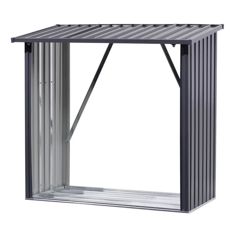 Kaminholzregal L anthrazit 163 x 89 x 154 cm