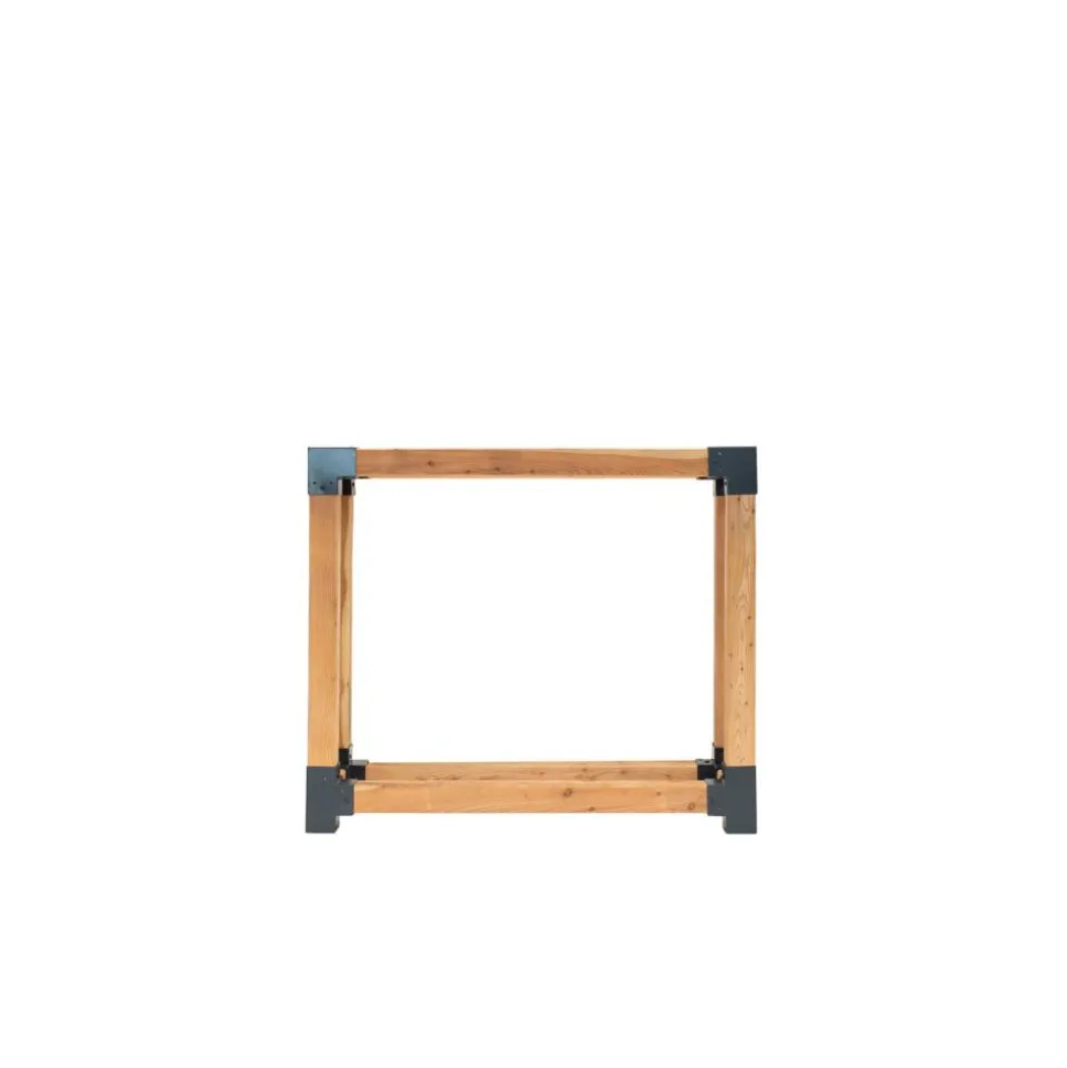 Kaminholzregal 'Michel L' naturfarben 138 x 120 x 40 cm