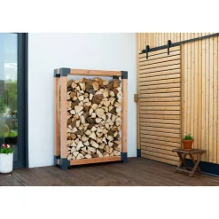 Kaminholzregal 'Michel XL' naturfarben 138 x 180 x 40 cm
