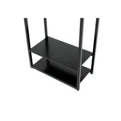 Kaminholzregal 'Porthos' schwarz 40 x 120 x 20 cm