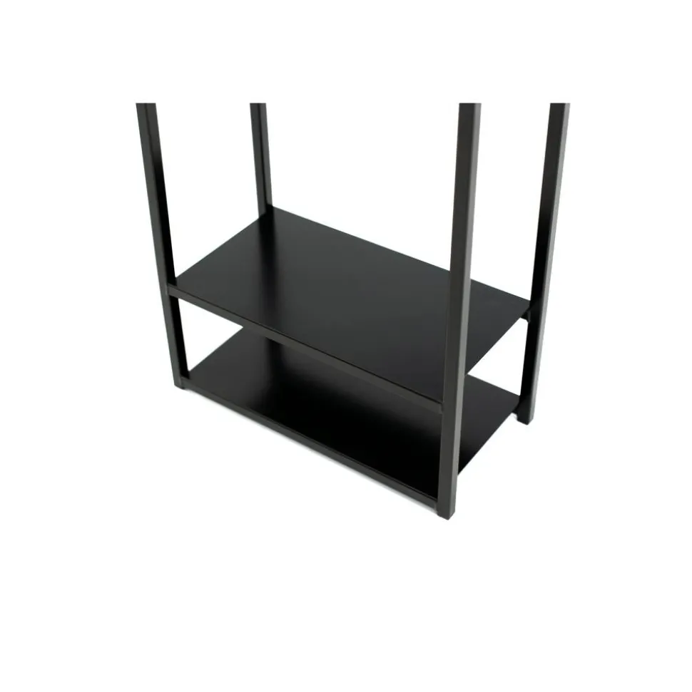Kaminholzregal 'Porthos' schwarz 40 x 120 x 20 cm