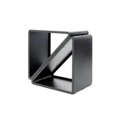 Kaminholzregal schwarz Stahl 57 x 36 x 56 cm