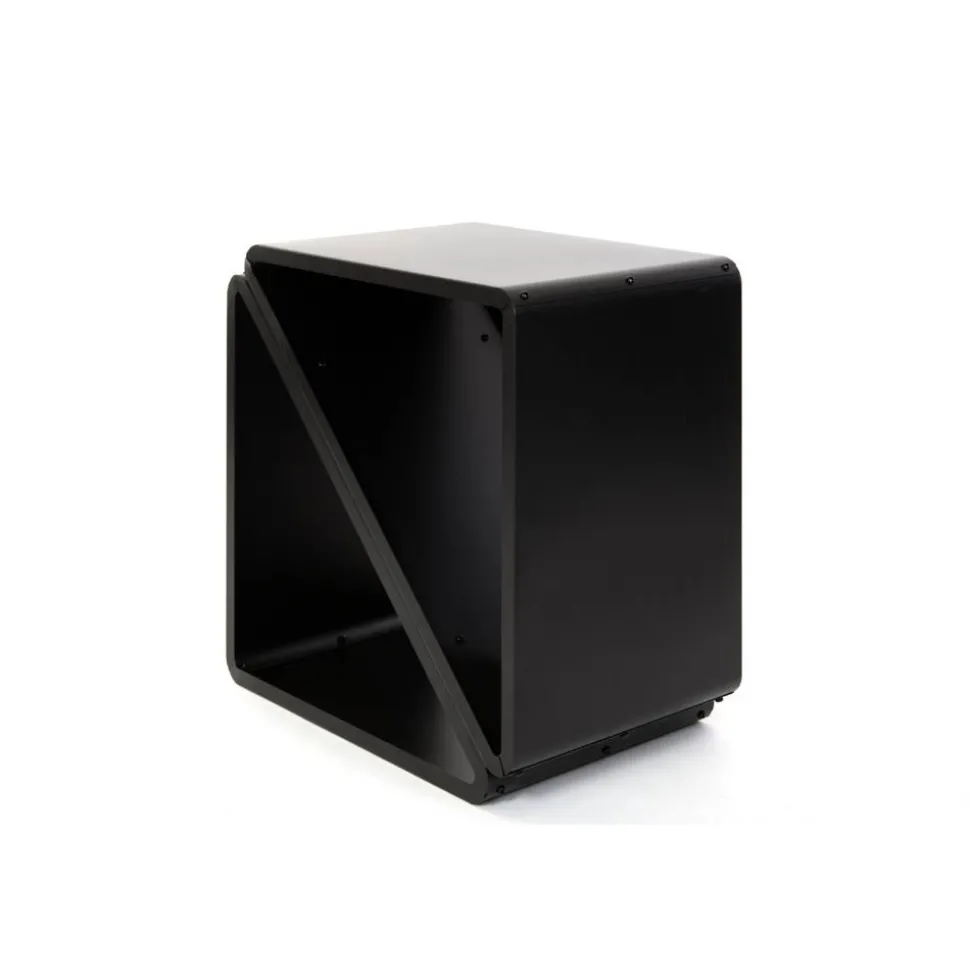 Kaminholzregal schwarz Stahl 57 x 36 x 56 cm