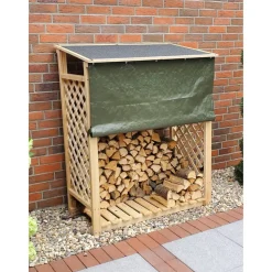 Kaminholzregal 'Speyer' naturfarben 120 x 148 x 68 cm