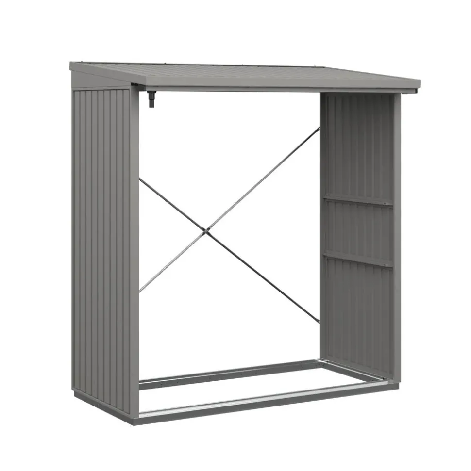 Kaminholzregal 'Trend Typ 2' grau 181,4 x 198 x 102,5 cm
