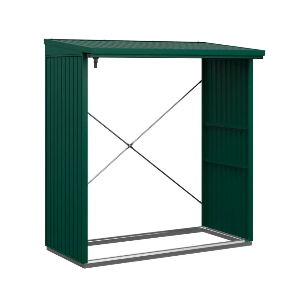Kaminholzregal 'Trend Typ 2' moosgrün 181,4 x 198 x 102,5 cm