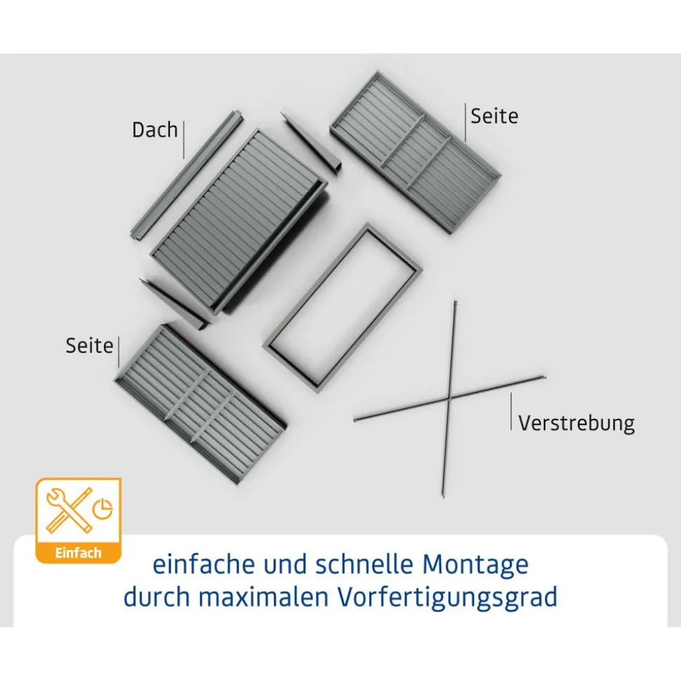 Kaminholzregal 'Trend Typ 1' purpurrot 102,5 x 122,7 x 198 cm