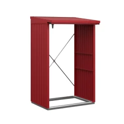 Kaminholzregal 'Trend Typ 1' purpurrot 102,5 x 122,7 x 198 cm