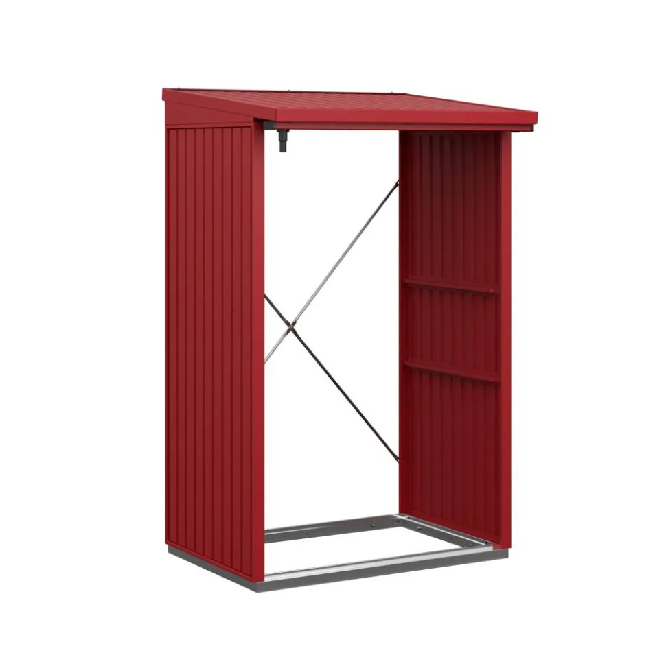 Kaminholzregal 'Trend Typ 1' purpurrot 102,5 x 122,7 x 198 cm