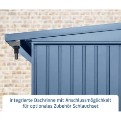 Kaminholzregal 'TrendTyp 1' taubenblau 102,5 x 122,7 x 198 cm