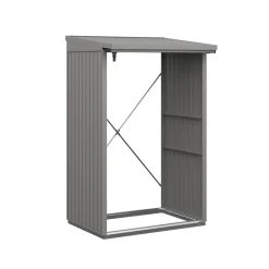 Kaminholzregal 'TrendTyp 1' graualuminium 102,5 x 122,7 x 198 cm