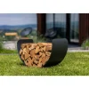 Kaminholzregal 'Turyn 70' Stahl schwarz halbrund 70 x 36 x 45 cm