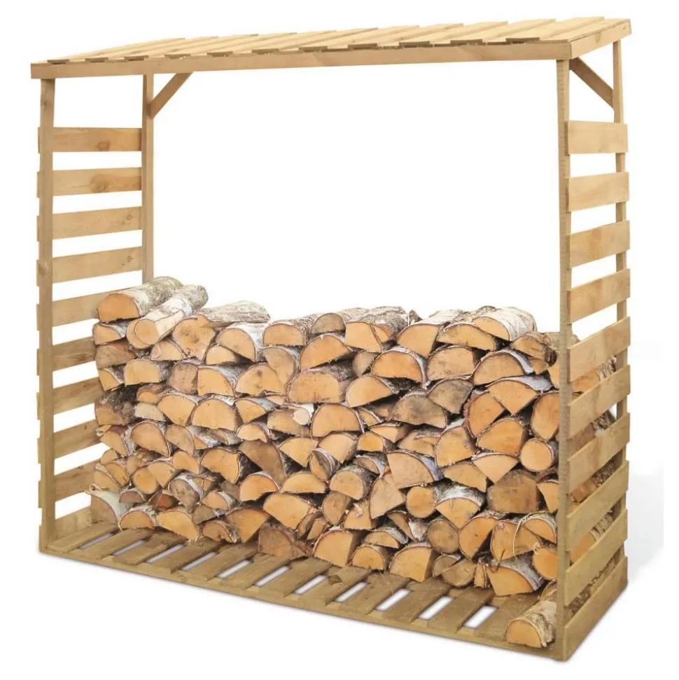 Kaminholzregal braun 178 x 180 x 65 cm