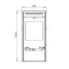 Kaminofen '1.1 SK' Stahl/Speckstein 6 kW