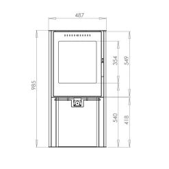 Kaminofen '19' Stahl 5 kW