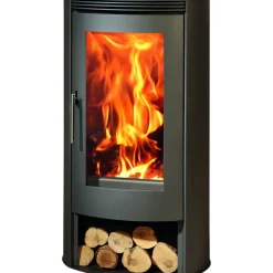 Kaminofen 'Delta' schwarz/metallic 8 kW