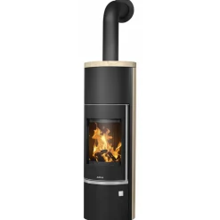 Kaminofen 'Faro Aqua 2.0' wasserführend Stahl/Sandstein 7 kW