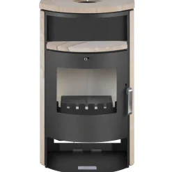 Kaminofen 'Pamir 2.0 STS' Stahl/Sandstein 6,7 kW