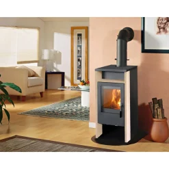 Kaminofen 'Rhea' Stahl/Sandstein 6,2 kW