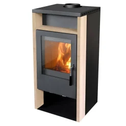 Kaminofen 'Rhea' Stahl/Sandstein 6,2 kW